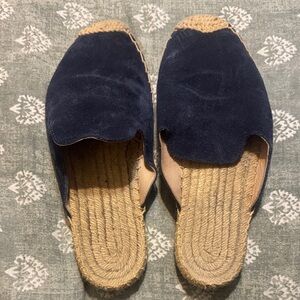 Navy Espadrille Slip-On Shoes